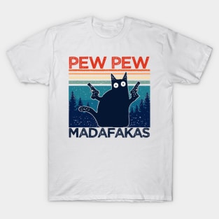 Vintage Katze PewPewPew Tank Top - Lustiges Katzen Shirt Für Katzenliebhaber